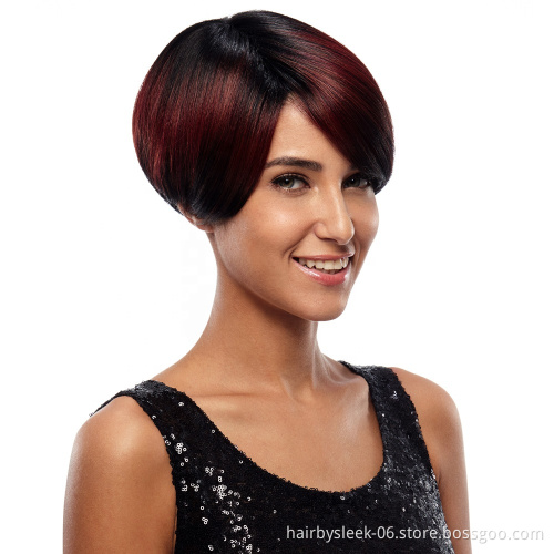Rebecca fashion 8 inches Curl Short Straight hair Bob Synthetic Wigs wholesale Ombre Wigs Heat Resistant Hair For black Women